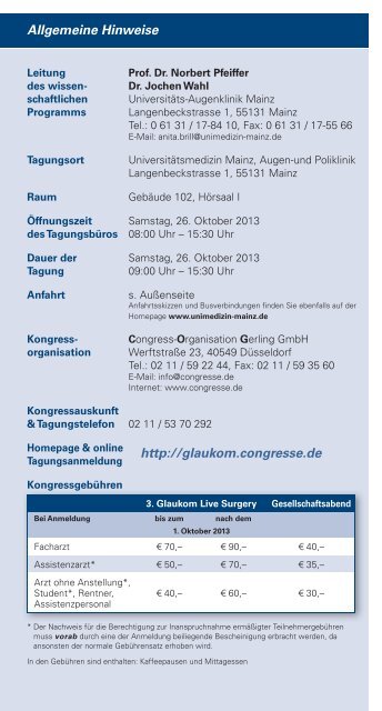 Tagungsprogramm - Congress-Organisation Gerling GmbH