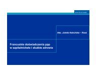 Francuskie doÃ…Â›wiadczenia ppp w szpitalnictwie i sÃ…Â‚uÃ…Â¼bie zdrowia