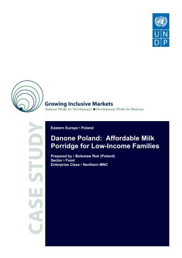 Danone Poland: Affordable Milk Porridge for Low-Income Families