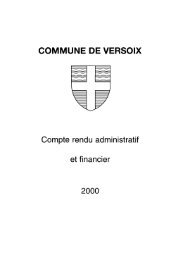 TÃ©lÃ©charger le Compte rendu administratif et financier 2000 - Versoix