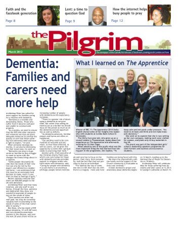 Issue 03 - The Pilgrim - March 2012 - The newspaper of the Archdiocese of Southwark