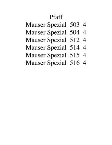 Mauser Spezial 500 4