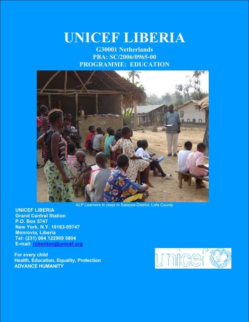 Liberia Progress Report 2008