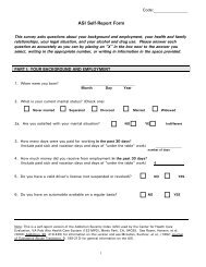 ASI Self-Report Form - Center for Health Care Evaluation (CHCE)