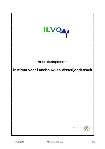 Arbeidsreglement ILVO - Bestuurszaken