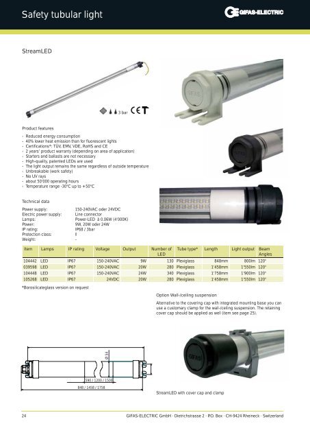 Technical lights - GIFAS Electric GmbH