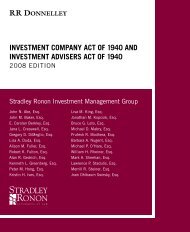 Investment company act and - Stradley Ronon Stevens & Young, LLP