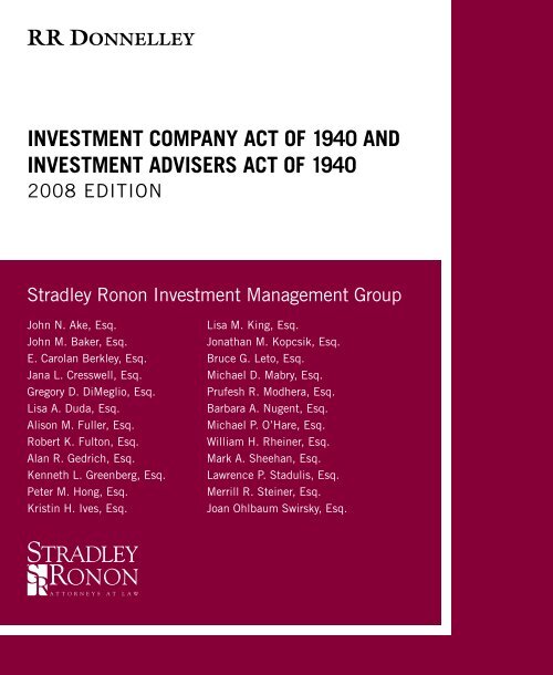 Investment Advisers Act Of 1940