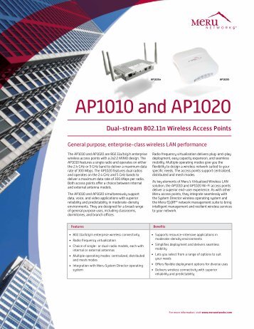 AP1010 & AP1020 - Meru Networks