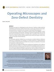 Operating Microscopes and Zero-Defect Dentistry - Lifetimedentistry ...