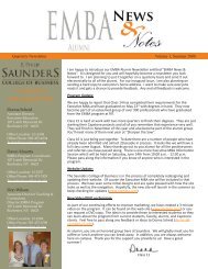 EMBA Alumni Newsletter vol. 1 - College of Business - Rochester ...