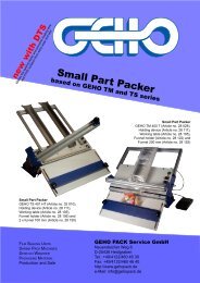 Small Part Packer - GEHO PACK Service GmbH