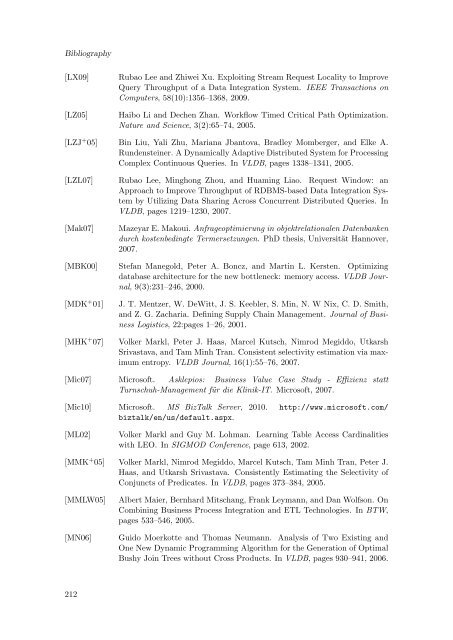 Cost-Based Optimization of Integration Flows - Datenbanken ...