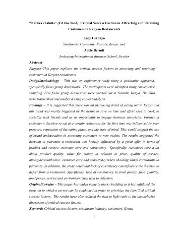 Lucy-Gikonyo-paper Nataka-Chakula.pdf - Strathmore University