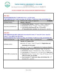 Teaching Timetables - Taita Taveta University College