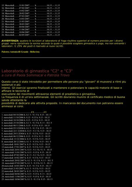 PROGRAMMA dei CORSI - uni3ivrea.it