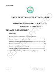 Examination Results for 2012/2013 - Taita Taveta University College