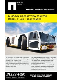 bliss-fox aircraft tow tractor model: f1-400 | 40-50 tonnes - OnGround