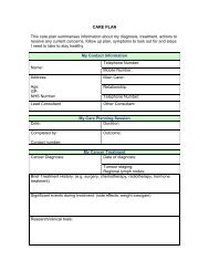 Example care plan template NHS Improvement