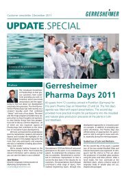 Summary of the presentations - Gerresheimer