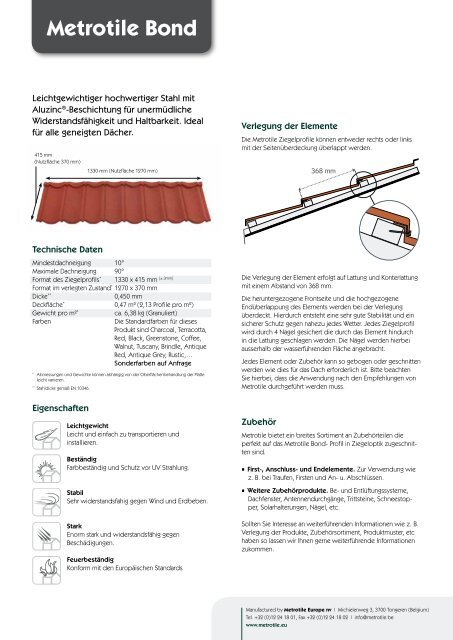 METROTILE Bond.pdf - GMS Dach