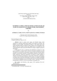 numerical simulation of wind action on solar panel - Universitatea ...