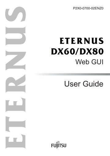 ETERNUS DX60/DX80 Web GUI User Guide