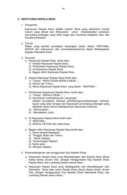 55 C. KEPUTUSAN KEPALA DE