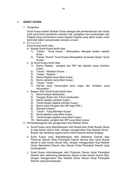 93 I. SURAT KUASA.