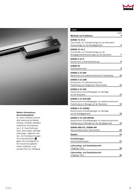 Produktinformation DORMA TS93 - Herling Baubeschlag GmbH