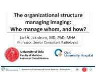 The organizational structures managing imaging - MIR-Online