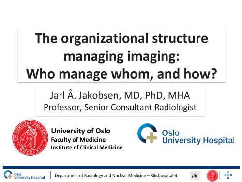 The organizational structures managing imaging - MIR-Online