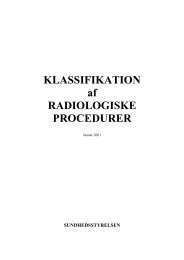 KLASSIFIKATION af RADIOLOGISKE PROCEDURER - Dansk ...