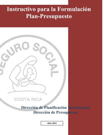 Instructivo para la FormulaciÃ³n Plan-Presupuesto 2013 - CENDEISSS