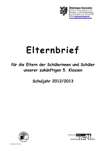 Elternbrief - Nibelungen-Realschule Braunschweig