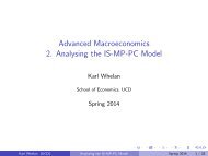 Macroeconomics 2: Analysing the IS-MP-PC Model - Karl Whelan