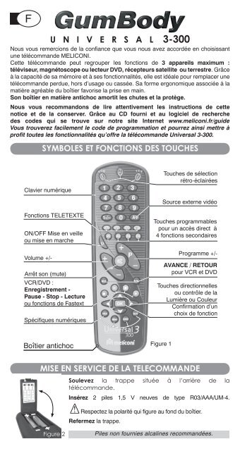 Gumbody Universal 3-300 - Meliconi France