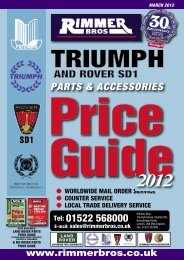PRICE GUIDE 2004 new lines - Rimmer Brothers