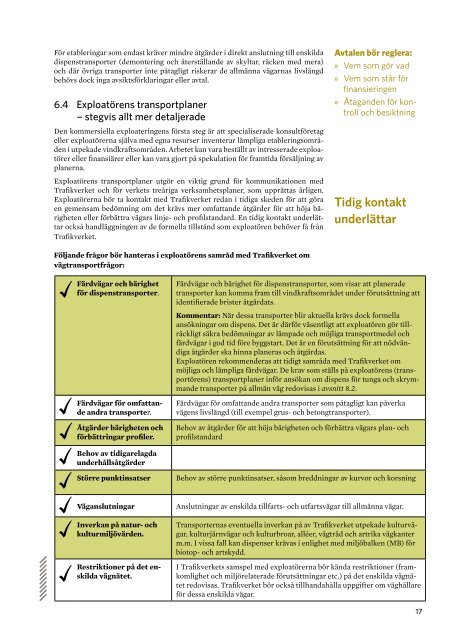 Transporter till vindkraftsparker - en handbok - Visa filer