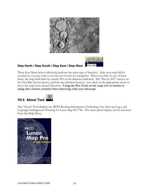 Lunar Map Pro Basic Edition User Guide - Reading Information ...