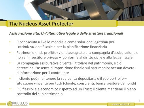 Nucleus Asset Protector - Nucleus Life AG - Liechtenstein