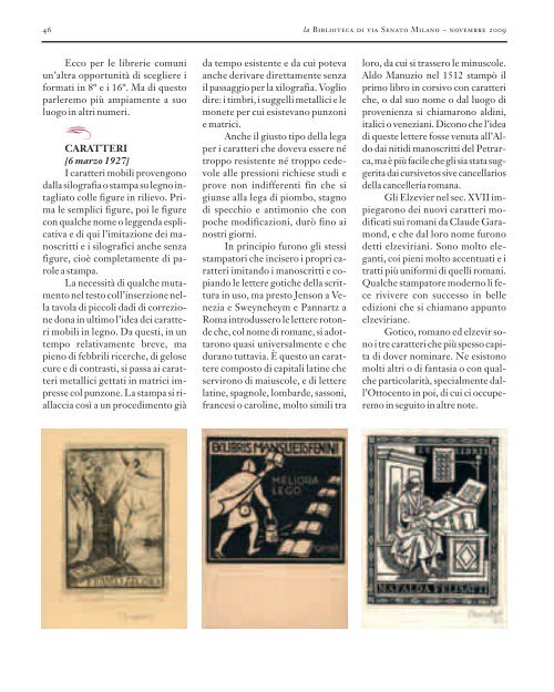 1222 BvS n.7 Novembre.qxd - Fondazione Biblioteca di via Senato