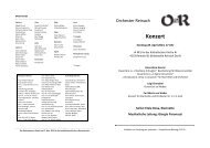 Programmheft - Orchester Reinach