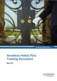 Amadeus Hotels Plus Training Document