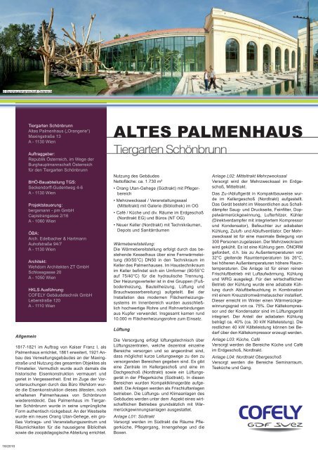 ALTES PALMENHAUS - COFELY GebÃ¤udetechnik GmbH