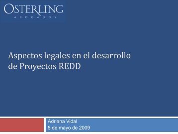 aspectos legales en el desarrollo de proyectos redd