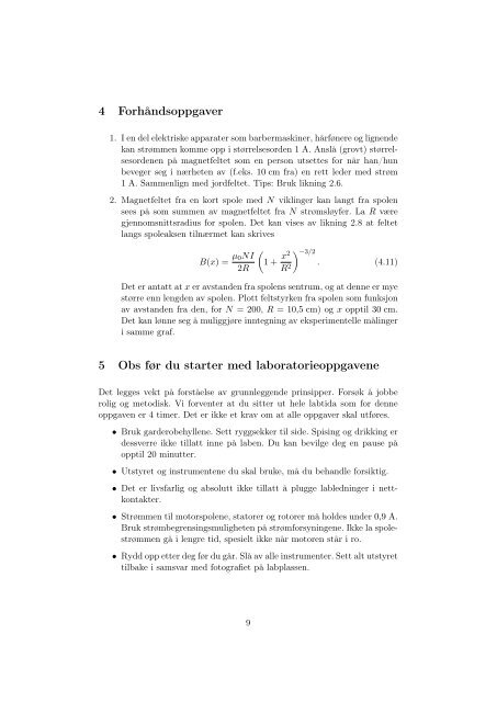 Magnetisk felt og fluks - NTNU