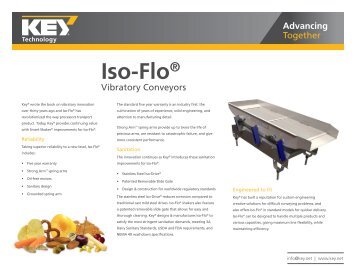 Iso-FloÂ® Vibratory Conveyor Brochure - Key Technology