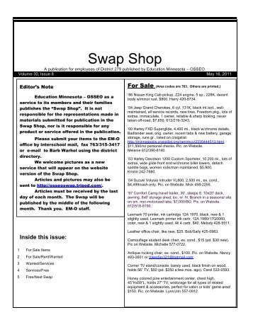 Swap Shop - Education Minnesota Osseo