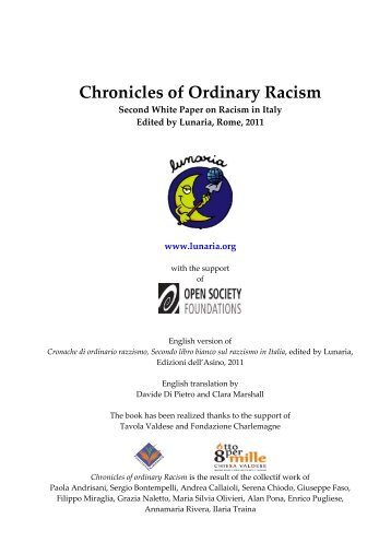 Chronicles of ordinary racism 2011 - Cronache di ordinario razzismo